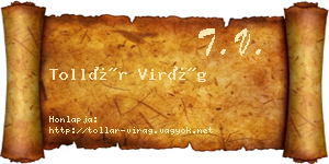 Tollár Virág névjegykártya